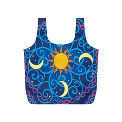 Sun Moon Star Space Vector Clipart Full Print Recycle Bags (s) 