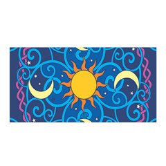 Sun Moon Star Space Vector Clipart Satin Wrap by Mariart