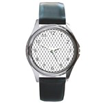 Woman Sign Circle Black Round Metal Watch Front