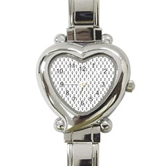 Woman Sign Circle Black Heart Italian Charm Watch