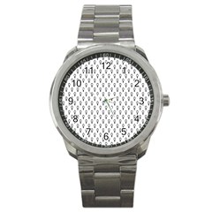 Woman Sign Circle Black Sport Metal Watch by Mariart