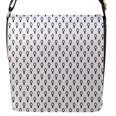 Woman Sign Circle Black Flap Messenger Bag (s)