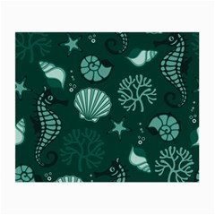 Vector Seamless Pattern With Sea Fauna Seaworld Small Glasses Cloth by Mariart