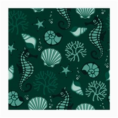 Vector Seamless Pattern With Sea Fauna Seaworld Medium Glasses Cloth by Mariart