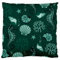 Vector Seamless Pattern With Sea Fauna Seaworld Standard Flano Cushion Case (two Sides) by Mariart