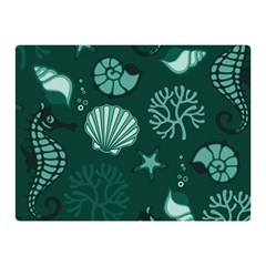 Vector Seamless Pattern With Sea Fauna Seaworld Double Sided Flano Blanket (mini)  by Mariart