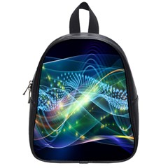 Waveslight Chevron Line Net Blue School Bag (small)