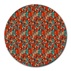 Surface Patterns Bright Flower Floral Sunflower Round Mousepads by Mariart