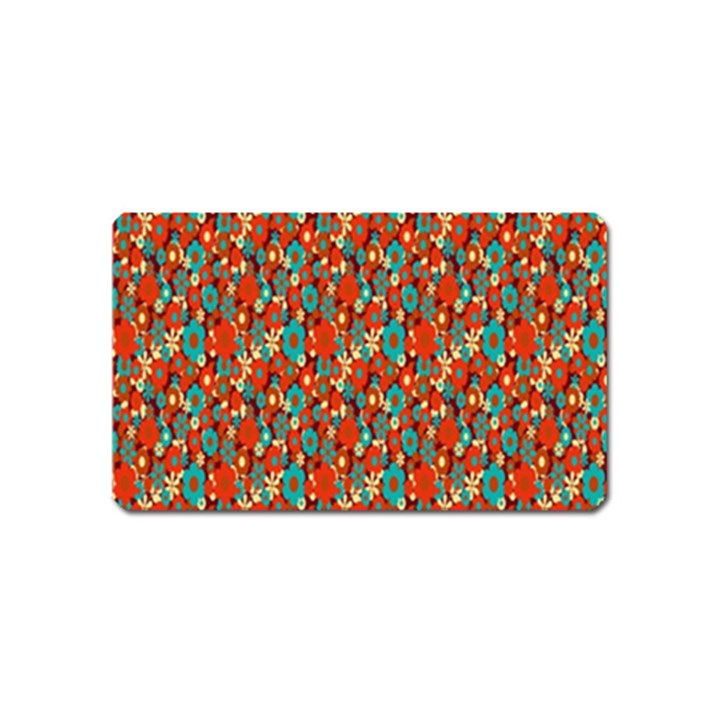 Surface Patterns Bright Flower Floral Sunflower Magnet (Name Card)