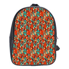 Surface Patterns Bright Flower Floral Sunflower School Bag (xl)