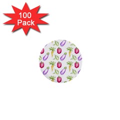 Vegetable Pattern Carrot 1  Mini Buttons (100 Pack) 