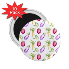 Vegetable Pattern Carrot 2 25  Magnets (10 Pack) 