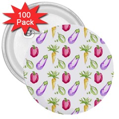 Vegetable Pattern Carrot 3  Buttons (100 Pack)  by Mariart