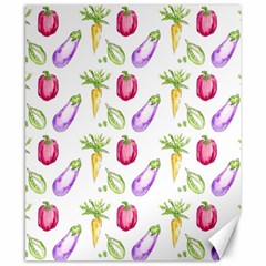 Vegetable Pattern Carrot Canvas 8  X 10 