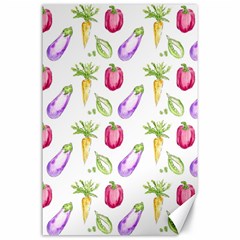 Vegetable Pattern Carrot Canvas 24  X 36  by Mariart