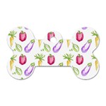 Vegetable Pattern Carrot Dog Tag Bone (Two Sides) Front