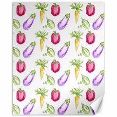 Vegetable Pattern Carrot Canvas 11  X 14  