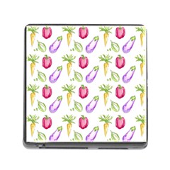 Vegetable Pattern Carrot Memory Card Reader (square) by Mariart