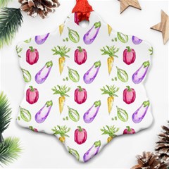 Vegetable Pattern Carrot Ornament (snowflake)