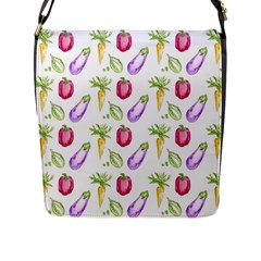 Vegetable Pattern Carrot Flap Messenger Bag (l)  by Mariart