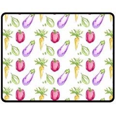 Vegetable Pattern Carrot Double Sided Fleece Blanket (medium) 