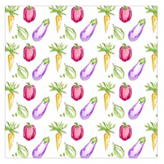 Vegetable Pattern Carrot Large Satin Scarf (square)