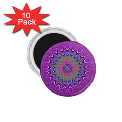 Art Mandala Design Ornament Flower 1.75  Magnets (10 pack) 