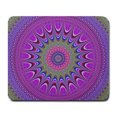 Art Mandala Design Ornament Flower Large Mousepads