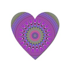 Art Mandala Design Ornament Flower Heart Magnet