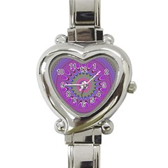 Art Mandala Design Ornament Flower Heart Italian Charm Watch