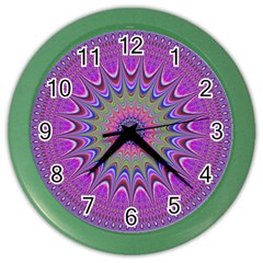 Art Mandala Design Ornament Flower Color Wall Clocks