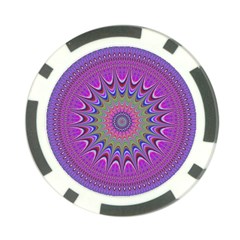 Art Mandala Design Ornament Flower Poker Chip Card Guard