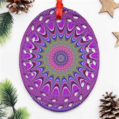 Art Mandala Design Ornament Flower Ornament (Oval Filigree)