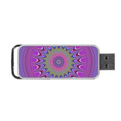 Art Mandala Design Ornament Flower Portable USB Flash (One Side)