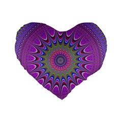 Art Mandala Design Ornament Flower Standard 16  Premium Heart Shape Cushions