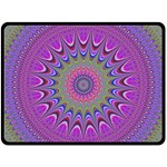 Art Mandala Design Ornament Flower Double Sided Fleece Blanket (Large)  80 x60  Blanket Front