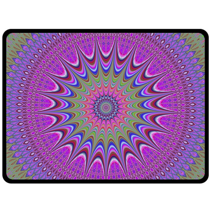 Art Mandala Design Ornament Flower Double Sided Fleece Blanket (Large) 