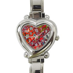 Carpet Orient Pattern Heart Italian Charm Watch by BangZart