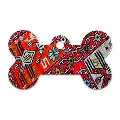 Carpet Orient Pattern Dog Tag Bone (two Sides)