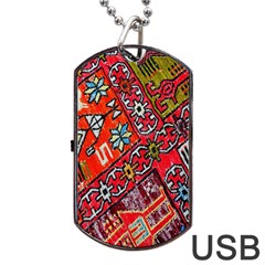 Carpet Orient Pattern Dog Tag Usb Flash (two Sides) by BangZart