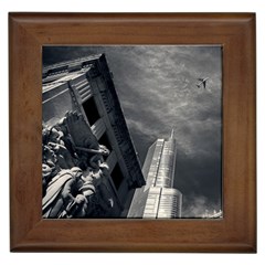 Chicago Skyline Tall Buildings Framed Tiles by BangZart