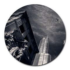 Chicago Skyline Tall Buildings Round Mousepads by BangZart