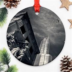 Chicago Skyline Tall Buildings Ornament (round) by BangZart