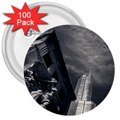 Chicago Skyline Tall Buildings 3  Buttons (100 Pack)  by BangZart