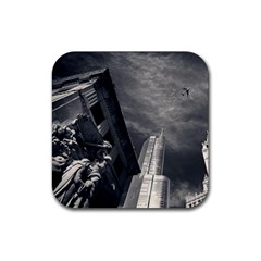 Chicago Skyline Tall Buildings Rubber Coaster (square)  by BangZart