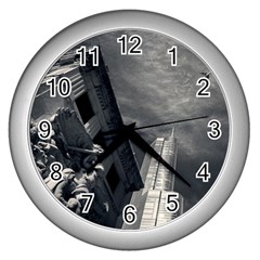 Chicago Skyline Tall Buildings Wall Clocks (silver)  by BangZart