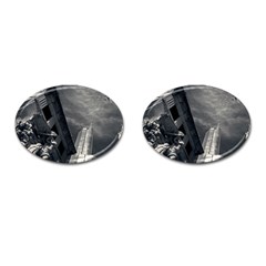 Chicago Skyline Tall Buildings Cufflinks (oval) by BangZart