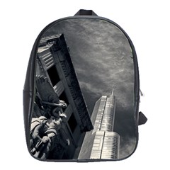 Chicago Skyline Tall Buildings School Bag (large) by BangZart