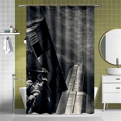 Chicago Skyline Tall Buildings Shower Curtain 48  X 72  (small)  by BangZart