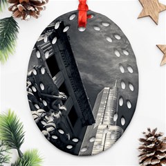 Chicago Skyline Tall Buildings Oval Filigree Ornament (two Sides) by BangZart